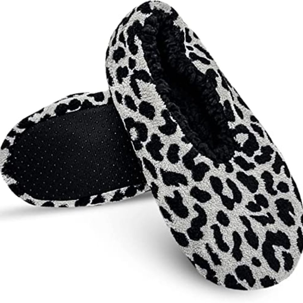 Isaac Mizrahi Printed Fleece Slipper With Faux Sherpa Lining-NEW